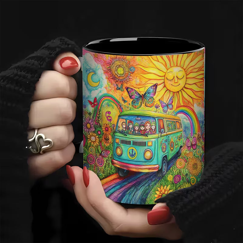 Hippie Van Ceramic Coffee Mug
