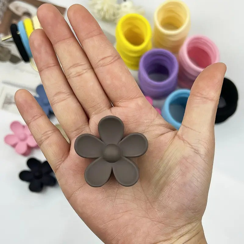 macaron colored hair clip set