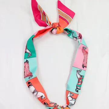 Lillie Scarf Charm Necklace or Tq Pk