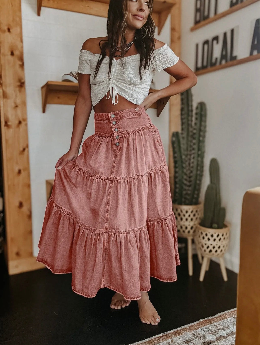 Bohemian DENIM Skirt