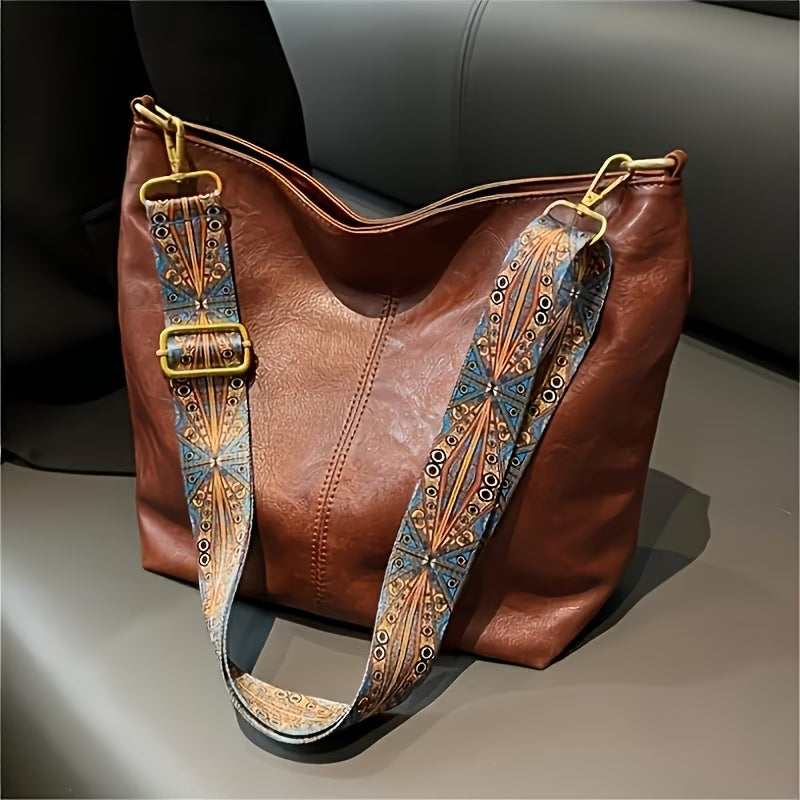 Bohemian Style Large Capacity Women's  Vintage Wide Strap wallet