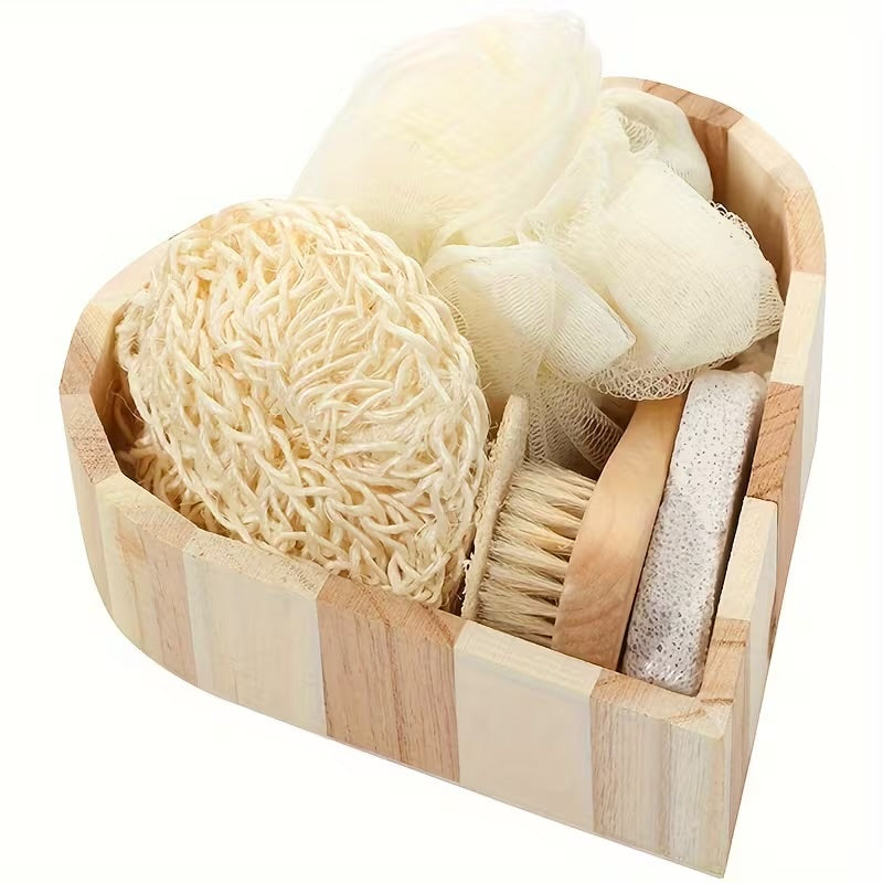 Heart-Shaped Bath Set