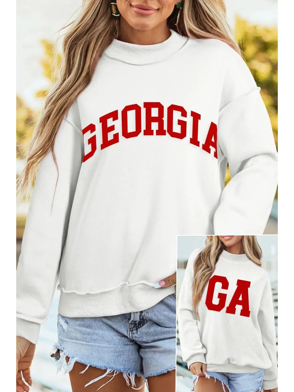 Ga Solid Long Sleeve Mock Neck Tunic Top