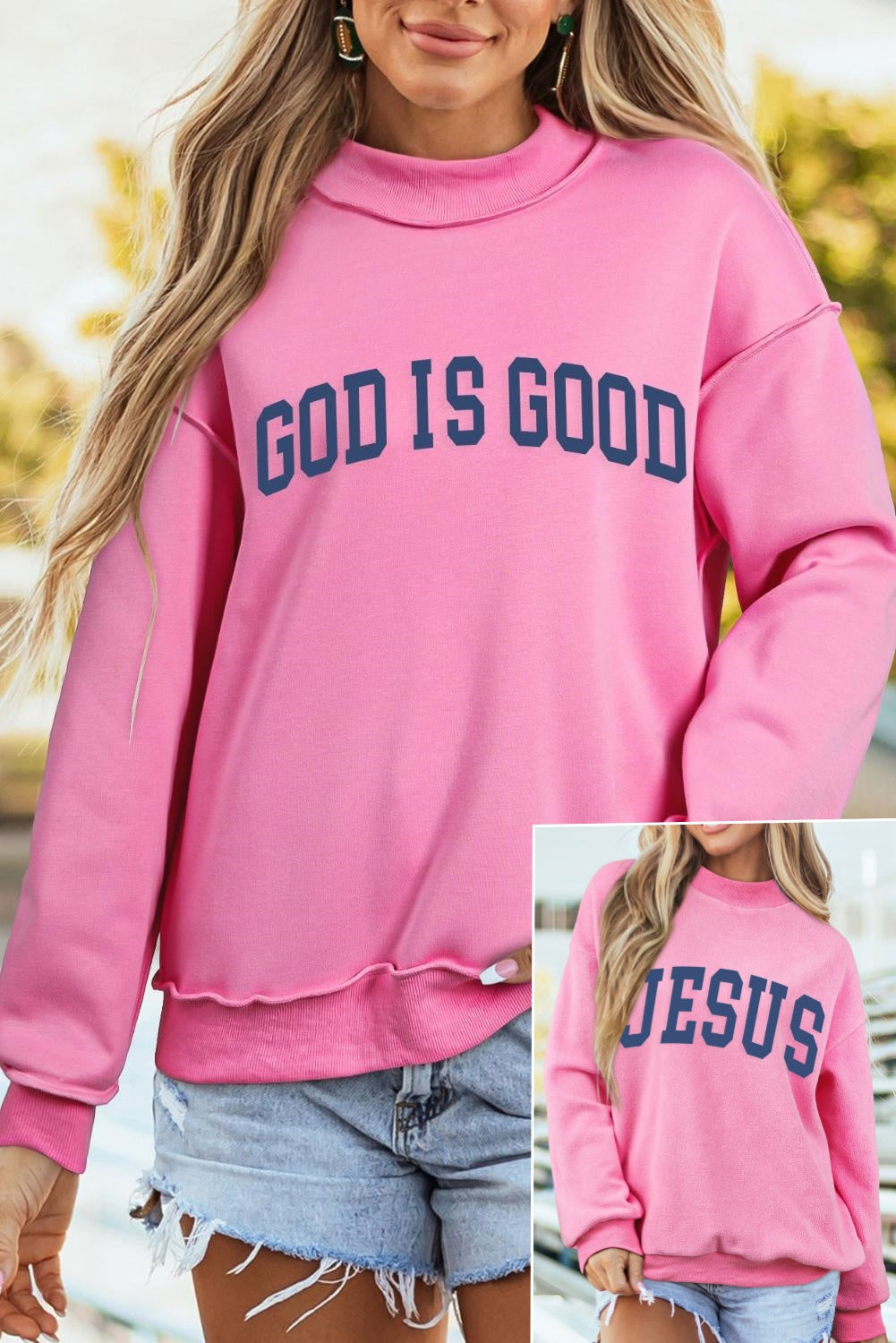 Solid Long Sleeve Mock Neck Tunic Top