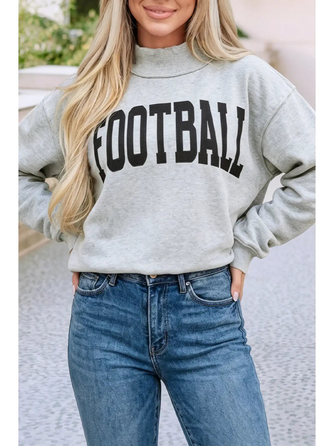 Football Reversible Mock Neck Sweatshirt