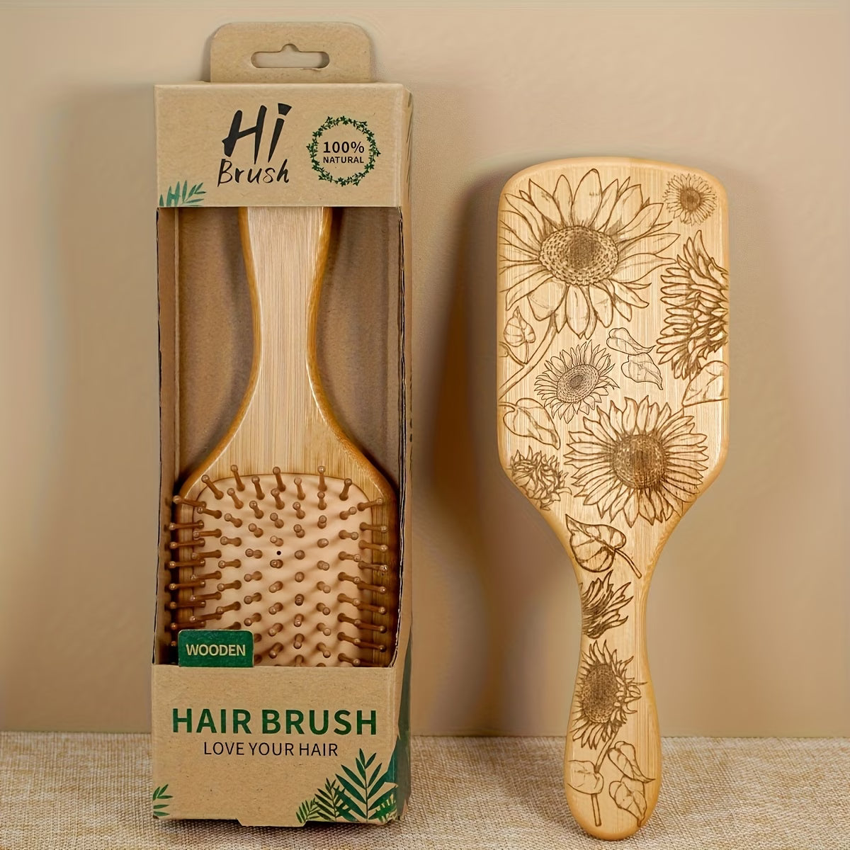 Sunflower Print Square Comb