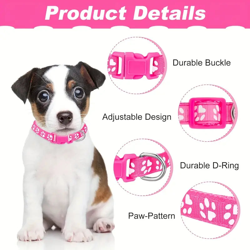 18-Pack Adjustable Puppy Collars with Safety Buckle