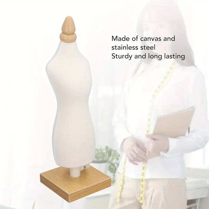 1pc Mini Clothing Mannequin with Wooden Base