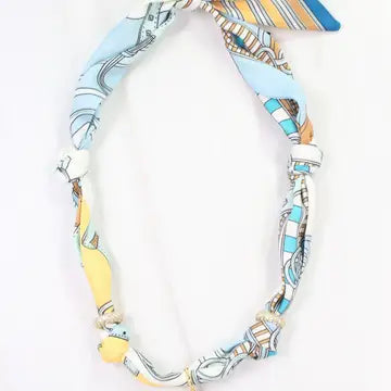 Traylee Scarf Charm Necklace Light Blue