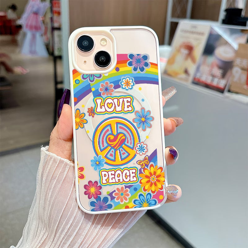 Love and Peace Magnetic Bare-Hand Feel drop-proof and scratch-resistant protective cas