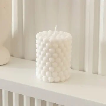 Beaded Cylinder Jar Wax Candle